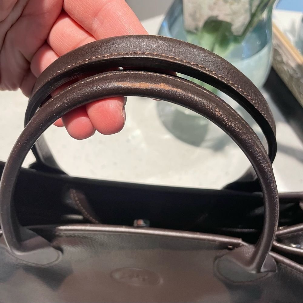 Longchamp Brown Leather Tote Bag - Picture 14 of 16